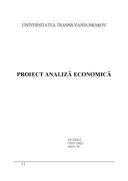 Referat - Analiză economică