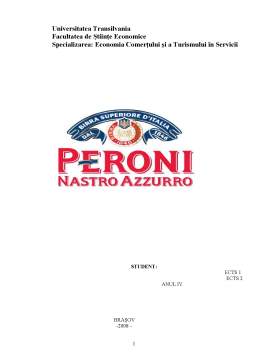 Referat - Peroni - Nastro Azzuro - campanie publicitară