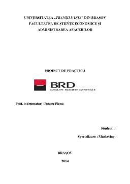 Proiect - Practică BRD