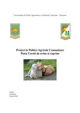 Proiect - Piața carnii de ovine și caprine