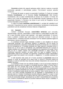 Referat - Analiza comparativă dintre Constituția României și Constituția Franței