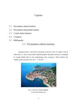 Referat - Geografia și managementul destinației turistice - turism activ în Croația