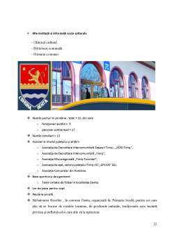Proiect - Cercetări privind strategia de dezvoltare a Comunei Denta, județul Timiș