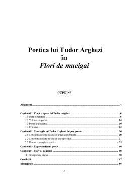 Licență - Poetica lui Tudor Arghezi în Flori de mucigai