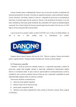 Proiect - Tehnici promoționale utilizate în procesul comunicării de marketing de compania Danone