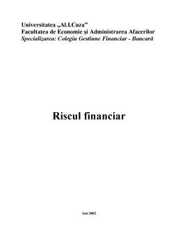 Proiect - Riscul Financiar