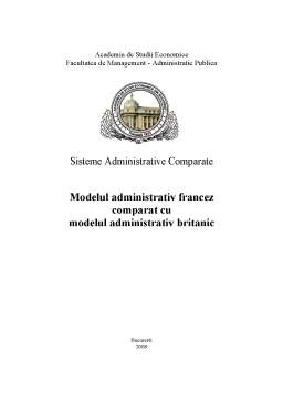 Referat - Sisteme administrative comparate Anglia vs Franța