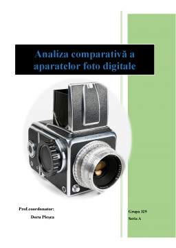 Proiect - Analiza comparativă a aparatelor foto digitale