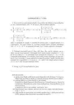 Laborator - Calcul matriceal avansat lab1 rezolvări