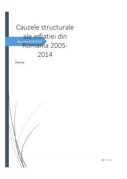 Proiect - Cauzele structurale ale inflației din România 2005-2014