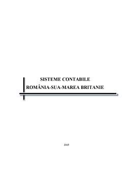 Proiect - Sisteme contabile - România - SUA - Marea Britanie