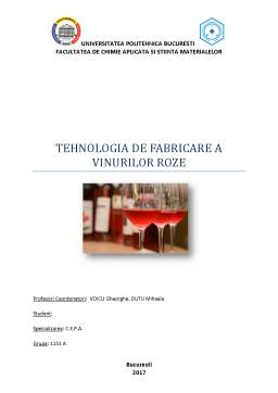Referat - Tehnologia de fabricare a vinurilor roze