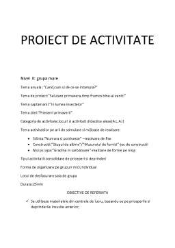 Proiect - Proiect de activitate