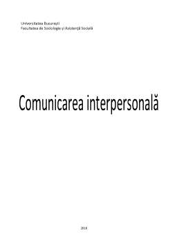 Referat - Comunicarea interpersonală