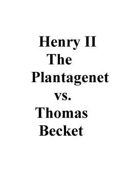Referat - Henry II The Plantagenet vs. Thomas Becket