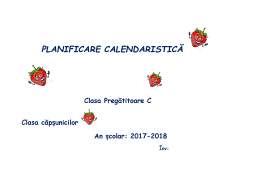 Curs - Planificare calendaristică 2017-2018
