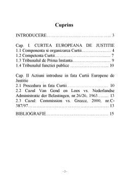 Referat - Acțiunile în fata curții europene de justiție