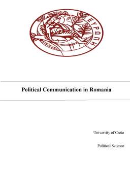 Referat - Political communication în România