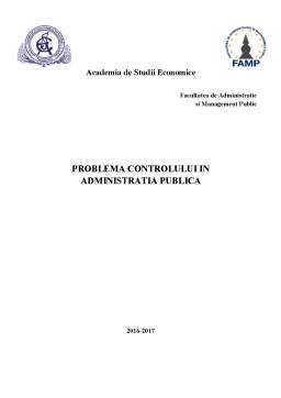 Referat - Problema controlului în administrația publică