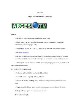 Licență - Profilul prezentatorului de știri în televiziunile locale - Posturile locale de televiziune Argeș TV și Curier TV
