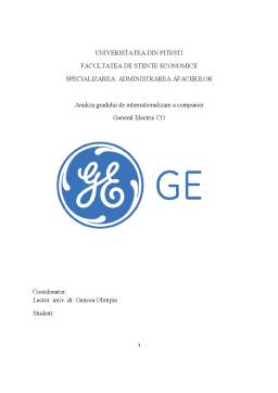 Proiect - General Electric - Analiza gradului internaționalizării