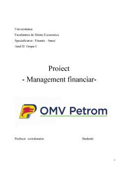 Proiect - Management financiar