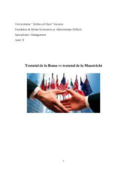 Referat - Tratatul de la Roma vs tratatul de la Maastricht