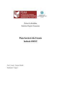 Proiect - Piața bursieră din Estonia Indicele OMXT