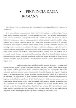 Referat - Provincia Dacia Română