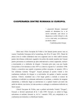 Referat - Cooperarea dintre România și Europol