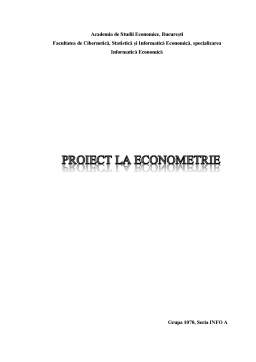 Proiect - Econometrie