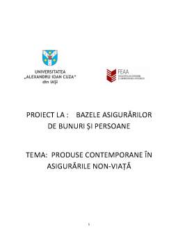 Proiect - Produse contemporane în asigurările non-viață
