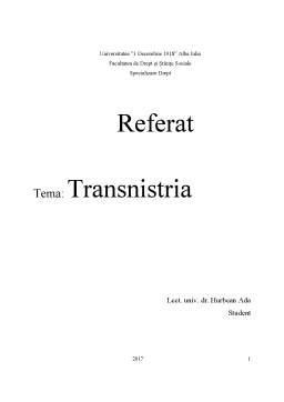 Referat - Transnistria
