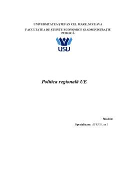 Referat - Politica regională UE