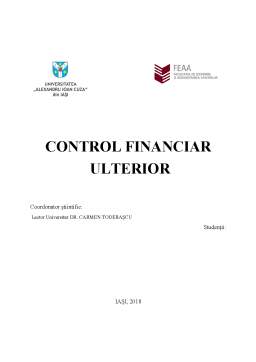 Referat - Control financiar ulterior
