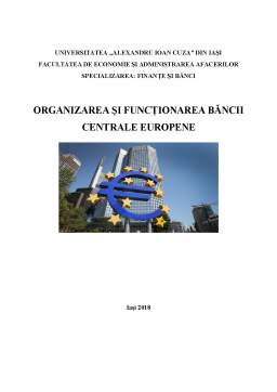 Referat - Organizarea și funcționarea Băncii Centrale Europene