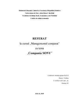 Referat - Compania SONY