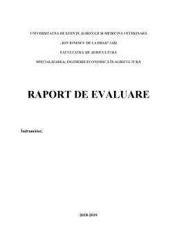 Proiect - Raport de evaluare