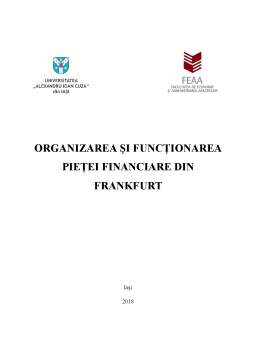 Proiect - Organizarea și funcționarea pieței financiare din Frankfurt