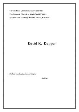 Proiect - David R. Dupper
