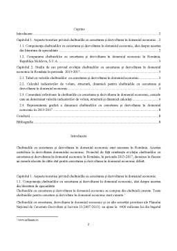 Proiect - Evoluția cheltuielilor cu cercetarea și dezvoltarea în domeniul economic în România în perioada 2013-2017