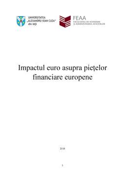 Proiect - Impactul euro asupra piețelor financiare europene