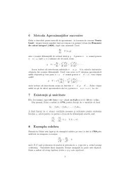 Referat - Contribuțiile lui Leonhard Euler în domeniul ecuațiilor diferențiale
