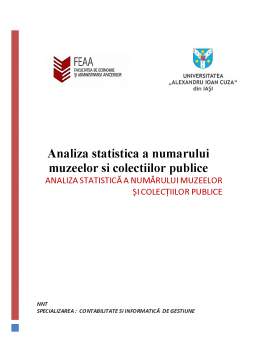 Proiect - Analiza statistică a numărului muzeelor și colecțiilor publice