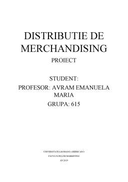 Referat - Distribuție de merchandising