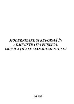 Referat - Modernizare și reformă în administrația publică - implicații ale managementului