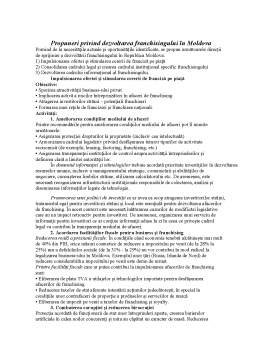 Seminar - Propuneri privind dezvoltarea franchisingului în Moldova