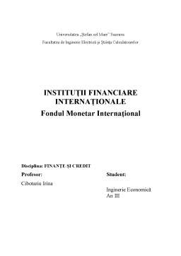 Seminar - Fondul Monetar Internațional