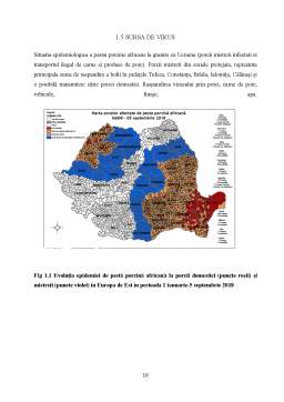 Proiect - Analiza privind gradul de risc pentru aparitia pestei porcine africane în România