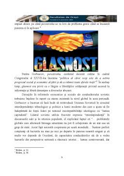 Proiect - Teoria Relațiilor Internaționale - Perestroika și Glasnost